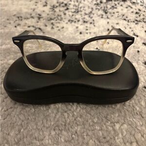 Ray-Ban Black and White Glasses with Case